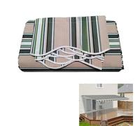 Remplacement du Tissu du Store de terrasse rétractable - Auvent Pare-Soleil imperméable for Cour et terrasse - Conception à Rayures résistantes aux UV(5x2meters)