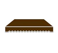 Remplacement du tissu, Tailles multiples multicolores de tissu de remplacement d'auvent de patio du polyester 310gsm 2 PCs(Brown,23x10ft/700x300cm)