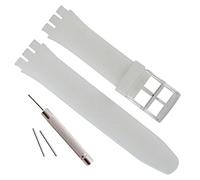 Remplacement étanche en Caoutchouc de Silicone Bracelet de Montre Watch Band pour Swatch (17 mm X 19 mm 20 mm) (17 mm, la Translucidité)