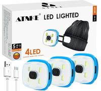 Remplacement Led Bonnet Lampe Frontale, Usb Type C Rechargeable Ultra Brillant Lumière Mains Libres Lampe Frontale Cadeaux Pour Hommes Et Femmes/Type C/White Light-3pc