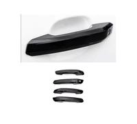 Remplacement pour A4 B9 A5 2017 2018 2019 LHD ABS Texture Carbone/Noir Brillant Style Poignée de porte extérieure Garniture de couvercle de porte (style carbone) (poignée noire vif)
