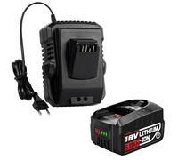 Remplacement pour batterie Bosch et chargeurs rapides 18 V (1 batterie lithium-ion de 5,0 Ah ; 1 chargeur rapide), compatible avec les outils Bosch Home et Garden