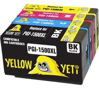Remplacement pour Canon PGI-1500XL PGI-1500 XL Cartouches d'encre compatibles pour Canon MAXIFY MB2050 MB2350 MB2750 MB2150 MB2155 MB2755 (1 Noir + 1 Cyan + 1 Magenta + 1 Jaune)
