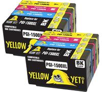 Remplacement pour Canon PGI-1500XL PGI-1500 XL Cartouches d'encre compatibles pour Canon MAXIFY MB2050 MB2350 MB2750 MB2150 MB2155 MB2755 (2 Noir + 2 Cyan + 2 Magenta + 2 Jaune)