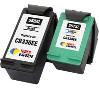 Remplacement pour HP 350XL 351XL 2 Cartouches d'encre compatibles avec Photosmart C4280 C4340 C4380 C4424 C4480 C4485 C4580 C4585 C5280 D5360 Deskjet D4200 D4260 D4360 - Grande Capacité