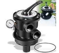 Remplacement pour la vanne multivoies VariFlo XL de Hayward SP0714T, montage supérieur, compatible avec filtre à sable pour piscine hors sol Pro ou VL Series, tuyauterie de 3,8 cm, vanne de contrôle à