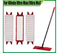 Remplacement pour Vileda UltraMax XL, chiffon de vadrouille plat réutilisable, séchage rapide, tampons de vadrouille de sol en microfibre lavables en Machine 51x14cm 2pcs