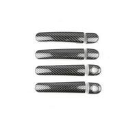 Remplacement pour VW pour Golf 4 pour Jetta pour Bora MK4 1999-2004, pour Rabbit A4 1J pour P&assat B5 1997-2005 pour Polo Car Extérieur Poignée de porte décorative (Argent A) (Textur Carbone)