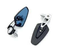 Remplacement Rearview Rétroviseur Latéral De Guidon Moto 7/8" 22 Mm pour K&awasaki pour Z125 Pro, pour Z650 pour Z750, avec Réflecteur. Guidon Réflecteur(Argent)