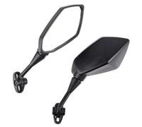 Remplacement Rearview Rétroviseur Moto Aspect Carbone pour Y&amaha YZF R1 R6 R25 R15 R125 R3 R1S R1M FZ6R, Gauche Et Droit, avec Réflecteur. Guidon Réflecteur(Noir 1)