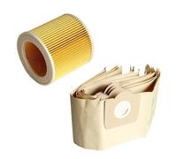Remplacements De Sacs D'aspirateur, Compatibles For Karcher, Wd3 Premium Wd 3,300 M Wd 3,200 Wd3.500 P 6,959-130 Accessoires D'aspirateur Pièces De Rechange.(5 Dust Bag 1 Filter)