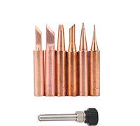 Remplacer la soudure sans plomb, Pointes à souder en cuivre sans plomb for station de soudage 936 avec boîtier à manchon, 15 pièces(6tip With Sleeve)