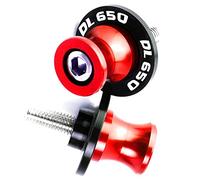 Remplacer Le Support pour Suzuki V-Strom 650 VSTROM DL650 2011 2012 2013-2018 Moto Accessoires CNC Bras Oscillant Bobines Curseur Stand Vis(Rosso)