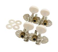 Remplacer Les Mécaniques De Guitare Chevilles De Réglage De Guitare Folk Adaptées Aux Débutants Adultes Cordes 3R2L5 Accessoires D'équipement Métallique À Double Trou(2R2L Silver wh)