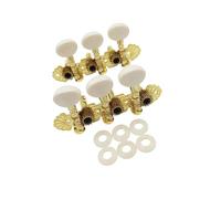 Remplacer Les Mécaniques De Guitare Chevilles De Réglage De Guitare Folk Rétro Dorées Cordes 3R2L5 Accessoires D'équipement En Métal À Double Trou(3R3L Gold wh)