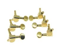 Remplacer Les Mécaniques De Guitare Mini Bouton Ovale 6 Pièces Colonne Continue Bouton D'accordeur De Guitare Accessoire D'instrument(Gold)