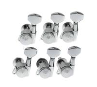 Remplacer Les Mécaniques De Guitare Six Poignées Carrées Avec Placage Chromé Verrouillable Pour Boutons De Réglage De Guitare Électrique Et Acoustique(6 Left hand)