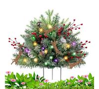 Remplissage De Jardinière De Noël En Plein Air - Remplissage D'arbre Artificiel Pour L'appartement, Bureaux Avec Pieu De Trépied, Décorations Intérieures Pour Cimetière, École, Dortoir Et Usage Intéri