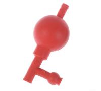 Remplissage de pipette en caoutchouc avec trois valves indépendantes pour permettre un déplacement d'air progressif et un liquide précis pour les flux de travail de laboratoire (rouge)