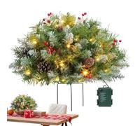 Remplissage de pot de fleurs de Noël : remplissage pour pots de fleurs lumineux d'extérieur | Livré avec un support de trépied, décoration de jardin et imperméable, peut être placé sur des