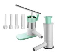 Remplissage de saucisse avec 4 tubes de farce, machine de remplissage de saucisses domestique en acier inoxydable pour la cuisine à la maison (B)