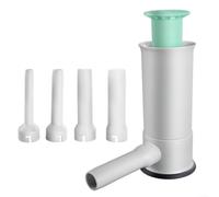 Remplissage de saucisse avec 4 tubes de farce, machine de remplissage de saucisses domestique en acier inoxydable pour la cuisine à la maison (A)