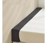 Remplissage d'espace de lit pour lit simple, double et grand lit, extension de matelas, oreiller pour combler l'écart, housse amovible (180 x 5 x 5 cm, noir)