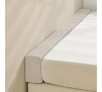 Remplissage d'espace de lit pour lit simple, double et grand lit, extension de matelas, oreiller pour combler l'écart, housse amovible (180 x 10 x 20 cm, crème-blanc)