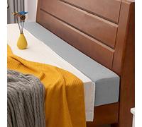 Remplissage d'espace en mousse pour canapé-lit, extension de matelas rectangulaire, traversin avec housse amovible, ferme la couture, pour lit simple/grand lit (180 x 10 x 5 cm, gris clair)