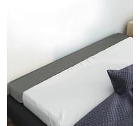 Remplissage d'espace personnalisé avec fermeture éclair, traversin de canapé pour lit simple/double/king size, remplissage d'espace de lit rectangulaire, rallonge de matelas (120 x 8 x 8 cm, gris