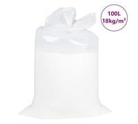 vidaXL Remplissage pouf billes EPS 100 L, blanc, densité 18 kg/m³, 1,8 kg
