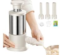 Remplisseur à saucisses manuel, remplisseur de viande de grande capacité, outil de cuisine à manivelle avec cylindre en acier inoxydable, accessoire de saucisse durable pour la fête, le barbecue et le