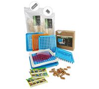 Remplisseur de capsules + 1000 capsules vides taille 0 | moitiés de capsules végétaliennes séparées - pas besoin d'ouverture préalable | Dispositif de remplissage de capsules [100 trous] à remplir
