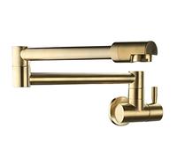 Remplisseur de pot Robinet d'eau froide en laiton Robinet de cuisine commercial Pliant Extensible Double articulation Bras pivotants Trou Monopoignée Robinets d'évier muraux,orb