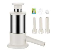 Remplisseur de saucisses - Équipement de remplissage de viande vertical, construction métallique en acier inoxydable, manivelle de conception de base stable | Outil de cuisine à haut rendement pour