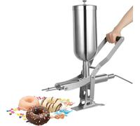 Remplisseur manuel de Churro espagnol 5L, machine de remplissage de beignet commerciale en acier inoxydable, injecteur de chocolat de confiture de crème de comptoir pour le restaurant de boulangerie