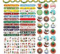 Remplisseurs De Sac De Fête De Noël, 60 Pièces Jeux De Labyrinthe De Noël, Bracelets À Claquer De Noël, Autocollants De Tatouage De Noël, Anniversaire Fête Cadeau De Noël Remplisseur