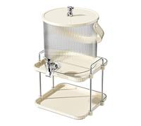 Remplisseuse de bouteilles avec robinet, Distributeur de boissons en plastique avec support et plateau 4L 5,5L for thé Agua Frescas jus limonade(5.5l,5.5L)