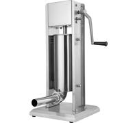 Remplisseuse de saucisses professionnelle Zelsius, 5 litres, argent, remplisseuse de saucisses en acier inoxydable avec manivelle