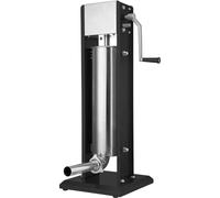 Remplisseuse de saucisses professionnelle Zelsius | 7 litres | noir | acier inoxydable