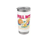 Remplissez-moi de votre crème anglaise Gobelet isotherme en acier inoxydable double paroi