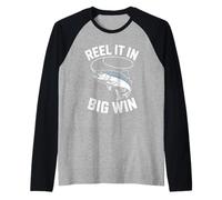 Remportez un gros lot de saumons vintage Fisherman Fish pour hommes Manche Raglan