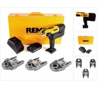 REMS Akku-Press 22V ACC + 1x batterie 2,5Ah + chargeur rapide + mâchoires à sertir Pinces à sertir Standard TH16, 20, 26 dans un coffret en tôle d'acier