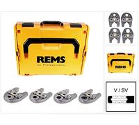 Rems - Outillage tube et raccord multicouche - Set pinces à sertir Mini (Mâchoires) profil V 15+18+22+28 L-Boxx - Rems