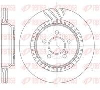 REMSA 2x Disque Arrière Ø320mm Ventilé pour MERCEDES CLASSE S Sl W221 R230