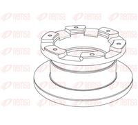 REMSA 2X Disque De Frein Arrière Ø306 Mm Voll Pour Iveco Daily III Fourgon/Combi