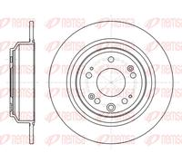 REMSA 2x Disques de Frein Arrière Ø304.8 MM pour Honda Accord VIII Cu 2.0i 2.4i