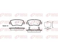 REMSA Plaquettes de freins Arrière avec indicateur d'usure Épaisseur 15,5mm avec accessoires 1362.02 Compatible avec HYUNDAI Tucson TL, TLE i30 3/5 portes PDE, PD, PDEN ix35 LM, EL, ELH TUCSON JM
