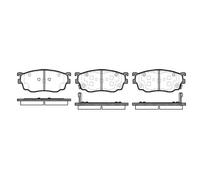 REMSA Plaquettes de freins Avant contact de signal d'usure inclus avec accessoires 0800.02 Compatible avec MAZDA 323 F VI BJ 626 V Hatchback GF 626 V GF FAMILIA VI BJ PREMACY CP 626 V Station Wagon GW