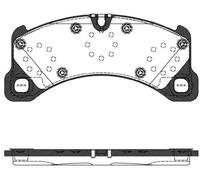 REMSA Plaquettes de freins Avant préparé pour l'indicateur d'usure Épaisseur 17mm avec accessoires 1345.50 Compatible avec PORSCHE Macan 95B Cayenne 92A PANAMERA 971 Panamera Sport Turismo 971